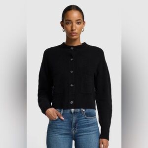 7 For All Mankind Cashmere Blend Cardigan Black